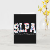 Floral Speech Language Pathology Istant Slpa Appre Karte (Gelbe Blume)