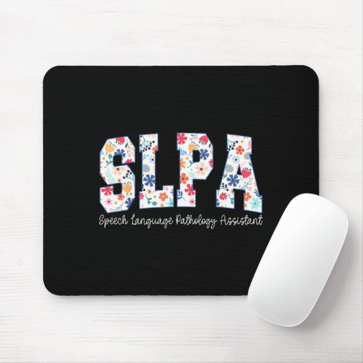 Floral Speech Language Pathology Istant Slpa Appre Mousepad (Mit Mouse)
