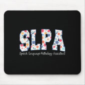 Floral Speech Language Pathology Istant Slpa Appre Mousepad (Vorne)