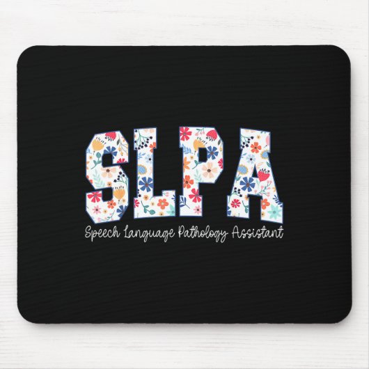 Floral Speech Language Pathology Istant Slpa Appre Mousepad (Vorne)