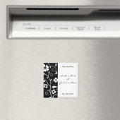 Floral Speichern Sie das Datumsfenster Magnet (In Situ (Geschirrspüler))