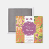 Floral Speichern Sie das Datumsfenster Magnet (Vorderseite/Rückseite)