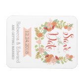 Floral Speichern Sie das Datumsfenster Magnet (Horizontal)