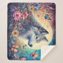 Floral Spirit: The Wolf in Bloom Sherpadecke