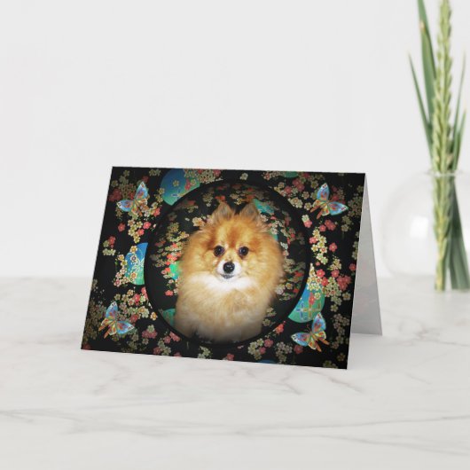 Floral Spitz Birthday Karte (Vorderseite)
