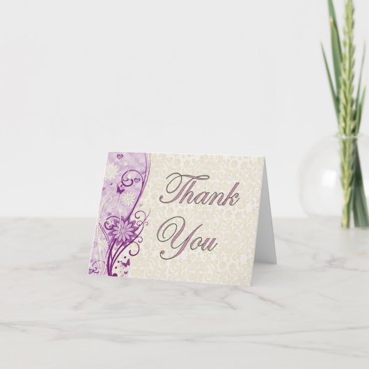 Floral & Spitzen Dankeschön Karte (Vorderseite)