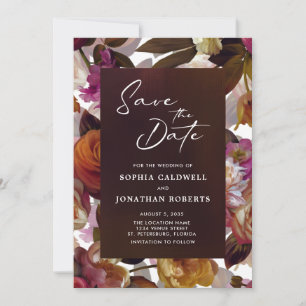 Floral Splendor QR Code Moderne moderne Hochzeit Save The Date