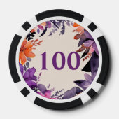 Floral Spooky Elegance Halloween Poker Party Pokerchips (Rückseite)
