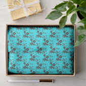 Floral Spray Art 1, Robine Egg-Silve-TISSUE WRAP Seidenpapier (Geschenk)