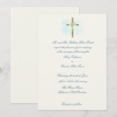 Floral Spray auf Cross - Custom Wedding Einladunge Einladung (Vorne/Hinten)