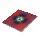 Floral Spray auf rotem Kachel (Seite)