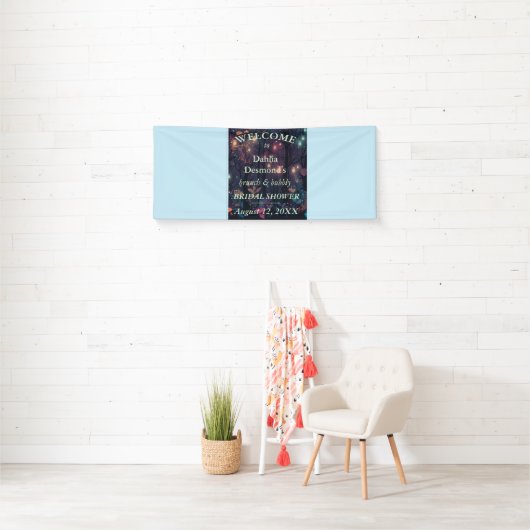 Floral Spray Brunch & Bubbly Brautparty Empfang Banner (Insitu)