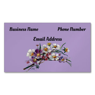 Floral Spray Business Card Magnet