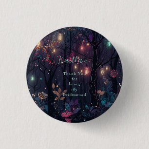 Floral Spray Fantasy Art Button