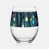 Floral Spray Fantasy Art Glas (Links)