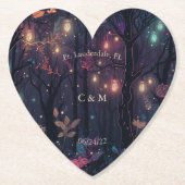 Floral Spray Fantasy Art Personalisiert Untersetzer (Vorderseite)