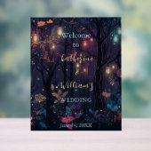 Floral Spray Fantasy Art Wedding Acrylschild (Neutral)