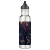Floral Spray Fantasy Art Wedding GROOM Edelstahlflasche (Links)
