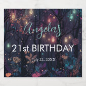Floral Spray Fantasy Art Wedding Schaumweinetikett (Einzelnes Label)