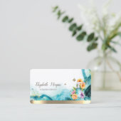 Floral Spray Flasche Abstrakte Visitenkarte (Stehend Vorderseite)