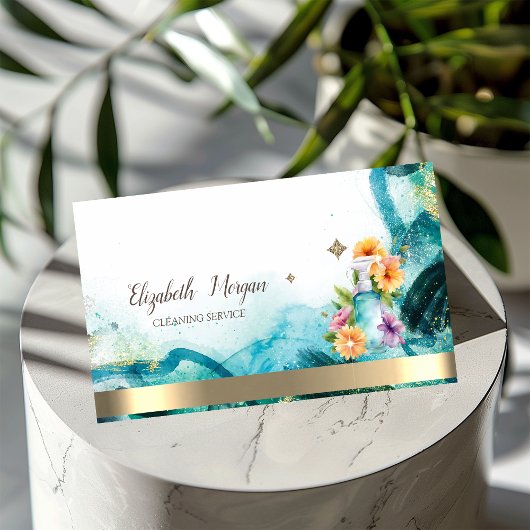 Floral Spray Flasche Abstrakte Visitenkarte