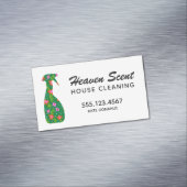 Floral Spray Flasche Haus Reinigung Logo Business Magnetische Visitenkarte (Beispiel)