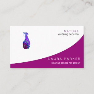Floral Spray Flaschen Reinigungsservice Garten Visitenkarte