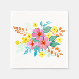 Floral Spray Napkin Serviette