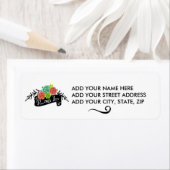 Floral Spray Peace and Liebe Holiday Address Label (Insitu)