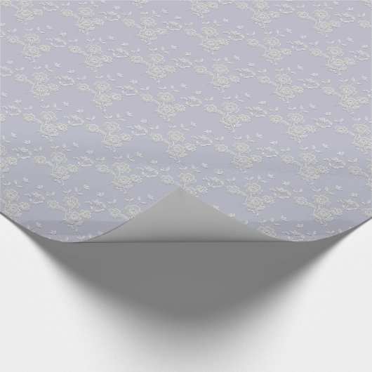Floral Spray, Stil 1-LILA-WEISS-GIFT-WRAP-PAPIER Geschenkpapier (Ecke)