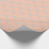 Floral Spray, Stil 1-PEACH-WEISS-GIFT-WRAP-PAPIER Geschenkpapier (Ecke)