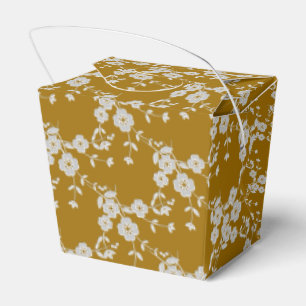 Floral Spray Style 1-Gold-Weiß 2-FAVOR BOXES t-o Geschenkschachtel