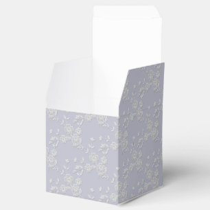 Floral Spray Style 1-Lila-White-SQ FAVOR BOXES Geschenkschachtel