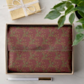 Floral Spray Style 1, Red-Gold-TISSUE-WRAP-PAPIER Seidenpapier (Geschenk)