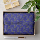 Floral Spray Style 1, Silver-Blue-TISSUE WRAP PAPE Seidenpapier (Geschenk)