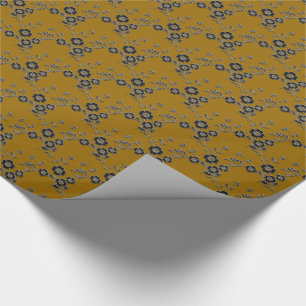 Floral Spray, Style 1-Silver-Gold-1-GIFT WRAP Geschenkpapier
