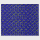 Floral Spray, Style 1-SILVER und BLUE-GIFT WRAP Geschenkpapier (Flach)
