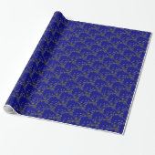 Floral Spray, Style 1-SILVER und BLUE-GIFT WRAP Geschenkpapier (Ungerollt)