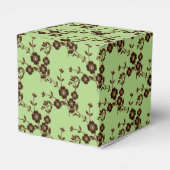 Floral Spray Style 1-Sprung Gr-Brown-SQ FAVOR BOXE Geschenkschachtel (Rückseite)