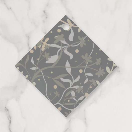 Floral Sprigs Moderne, einfache Elegante Inspirivi Geschenkanhänger (Rückseite)