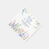 Floral Spring Baby in Bloom Baby Shower Serviette (Ecke)