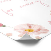 Floral Spring Baby in Bloom Vielen Dank für Ihr Ko Poster (Ecke)