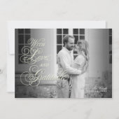 Floral Spring Chinoiserie Flat Danke Karte (Vorderseite)