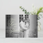 Floral Spring Chinoiserie Flat Danke Karte (Stehend Vorderseite)