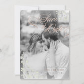 Floral Spring Chinoiserie Save the Date Einladung (Vorderseite)