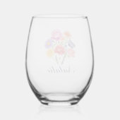 Floral Spring Drink Glass Weinglas Ohne Stiel (Rückseite)