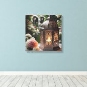 Floral Spring Garden Lantern Leinwanddruck (Insitu (Holzboden))