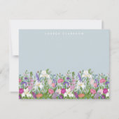 Floral Spring Garden Personalized Note Card Einladung (Vorderseite)