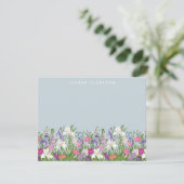 Floral Spring Garden Personalized Note Card Einladung (Stehend Vorderseite)