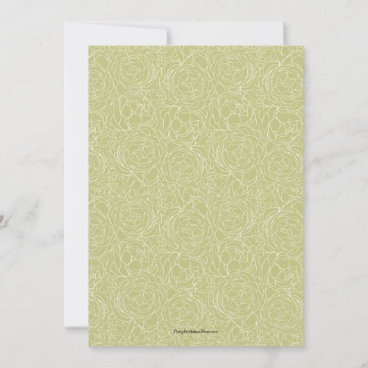 Floral Spring Green Save The Date (Rückseite)